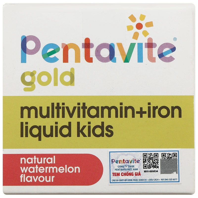 Pentavite Gold Multivitamin + Iron Liquid Kids bổ sung vitamin và khoáng chất chai 200ml - 5
